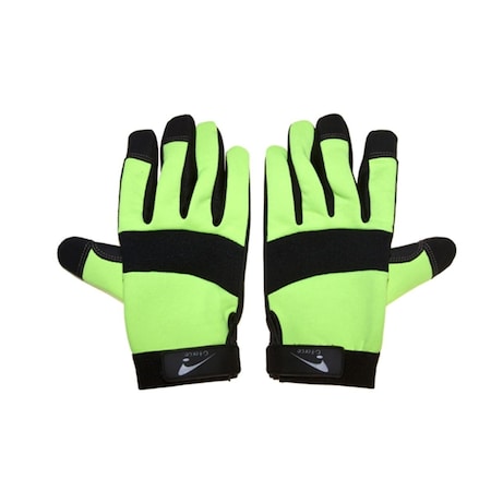 Seattle Glove 9 in. High Visibility Green Synthetic Mechanics Glove- Large - Pair HVGMC20-L